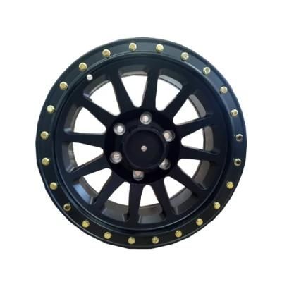 Matt Black Customized 16*8.0 Inch SUV 6*139.7 PCD Bearing Hub Auto Parts Spare Rim Wheel Rims