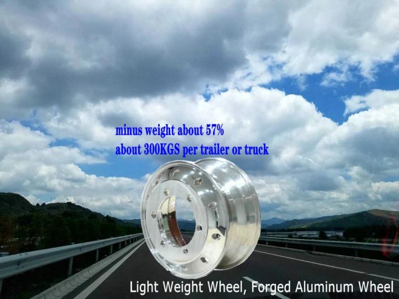 Light Aluminum Wheel (22.5X7.5, 22.5X8.25, 22.5X9.00)