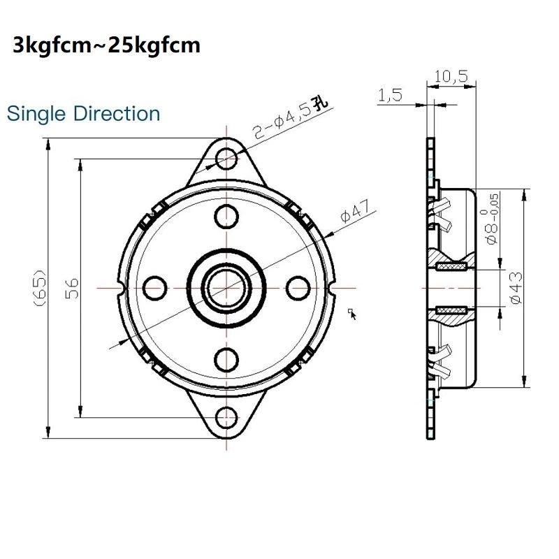 High Torque Rotary Damper for Chair and Seat Metal Stamping Parts