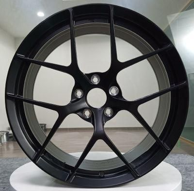 1 Piece Forged Customized Alloy Wheel with Matt Black Finish Color