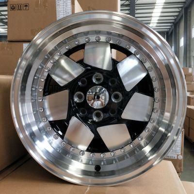 Machine Face Positive Alloy Wheel Rims for Car 15X8.0 4X100-114.3 Wholesale Rims Alloy Wheel Rim for Car Aftermarket Design with Jwl Via