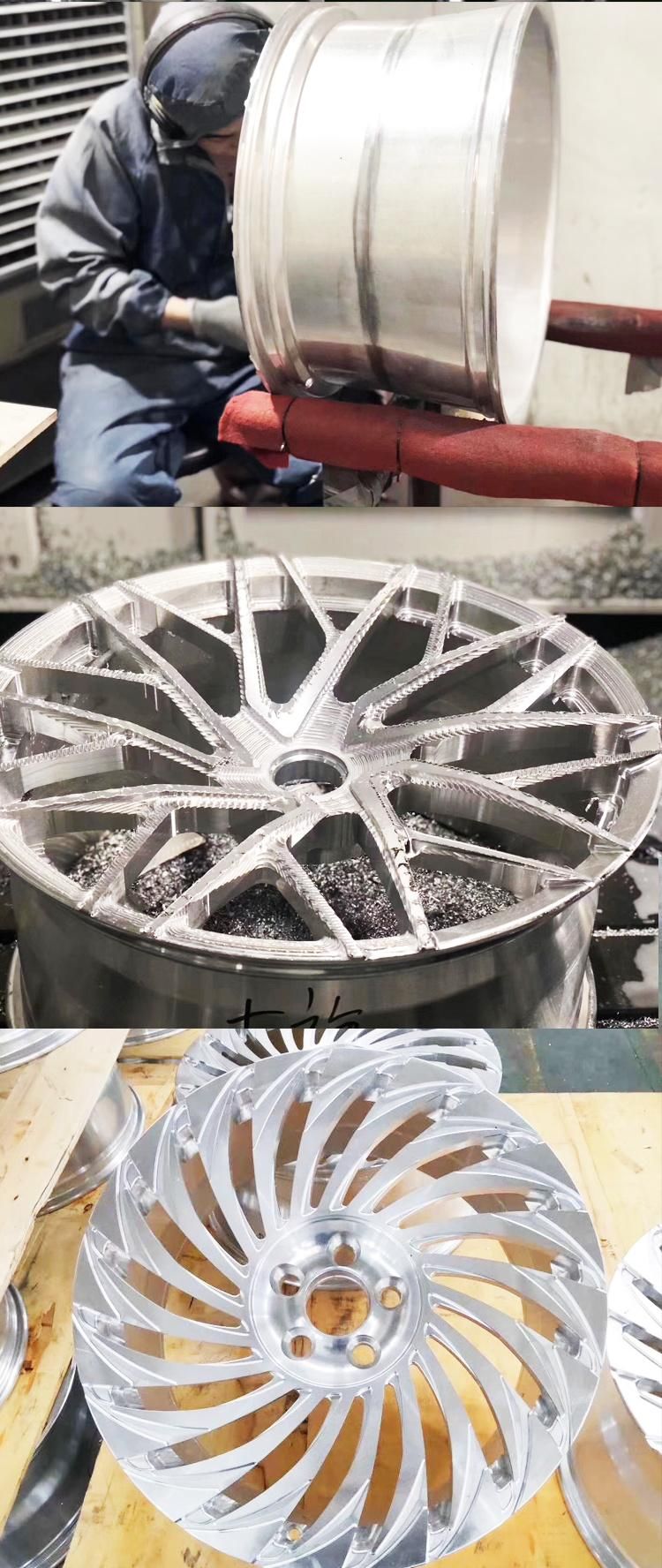 Wheels Forged Monoblock Wheel Rims Deep Dish Rims Sport Rim Aluminum Alloy American Racing Wheels with Matt Black with 5/100 
