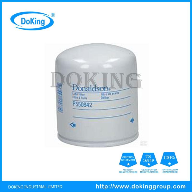 Best Price Spare Parts Oil Filter P550942 for Trucks
