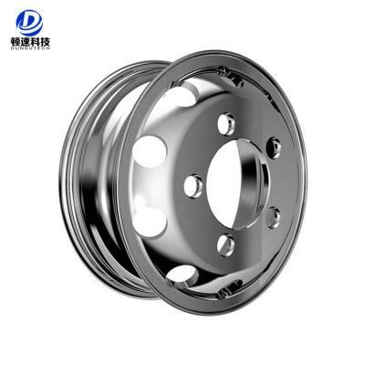 Gold Chrome Rims China Factory Wholesale Steel Tubeless Truck Wheel for 17.5*6.00 Hole 6