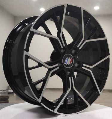 1 Piece Forged T6061 Alloy Rims Sport Aluminum Wheels for Customized T6061 Material with Mag Rims with Black Machined Face
