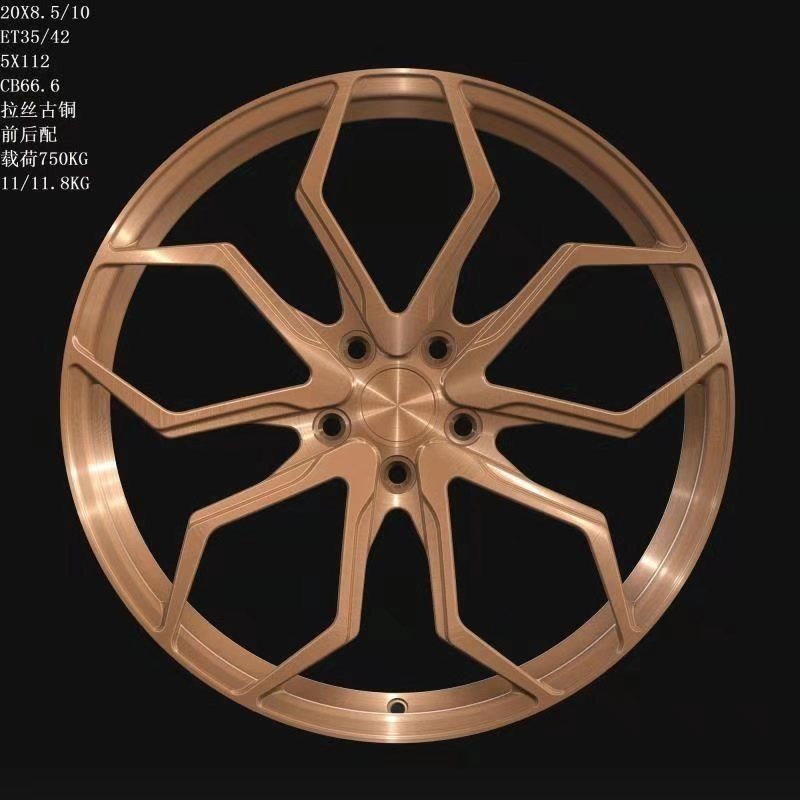 1 Piece Monoblock Forged Alloy Wheel Rim with Bronze Brushed
