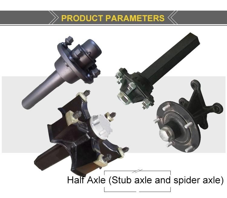 6 Studs Farm Trailer Stub Axle