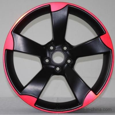 Double Color 17X7.5/18X8/19X8.5 Inch 5X100/ 5X112 /5X120 Et35-45 OEM/ODM Replica Auto Hub/Passenger Car Aluminum Alloy Wheel Rims for Audi