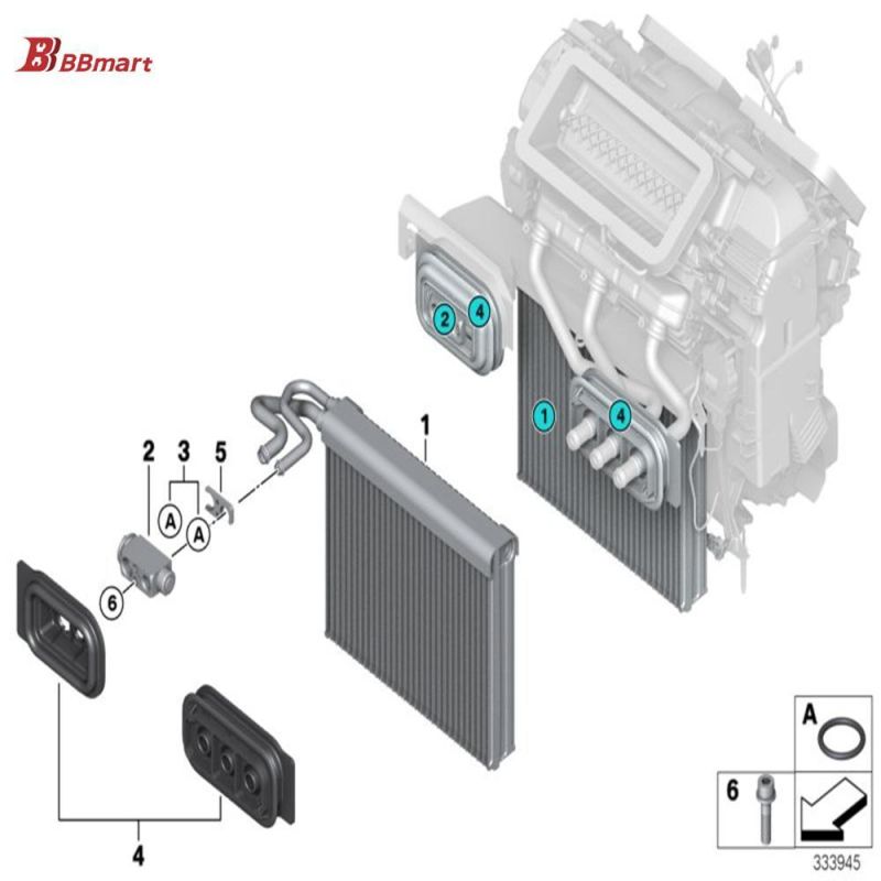 Bbmart Auto Parts Air Conditioning A/C Evaporator for Mercedes Benz W126 Cooling System Car Fitments 0008303358
