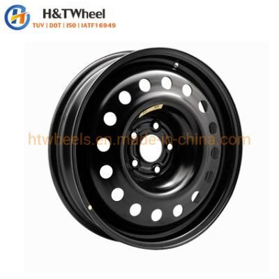 H&T Wheel 725501 17 Inch 17X4.0 PCD 5X110 New Black Car Steel Spare Wheel Rims