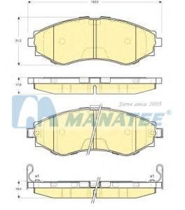 Front Disc Brake Pads for Chevrolet Epica (96496765)