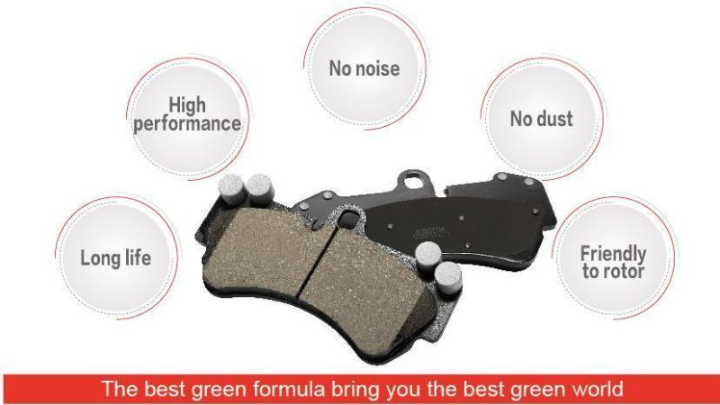 D1141 Carbon Semi-Metal Brake Pads No Noise No Dust Large Friction Coefficient