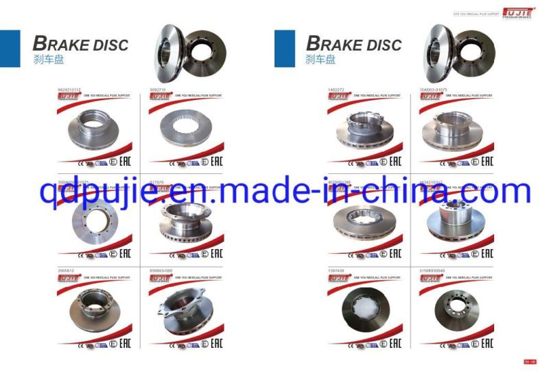 Heavy Duty Truck Brake Disc 2995812 for Iveco