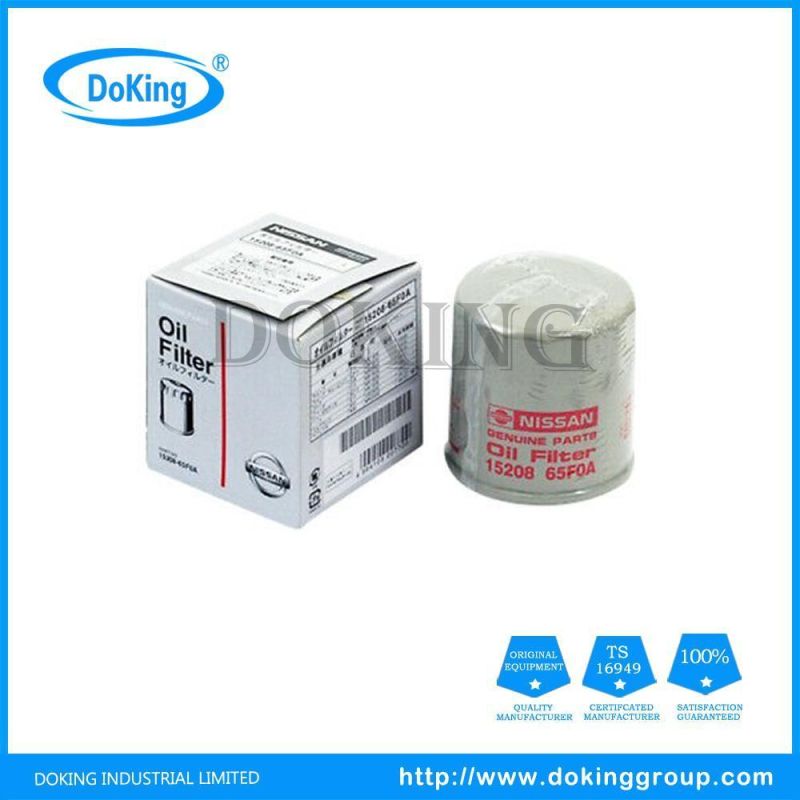 Car Filter 15208-65f0a Oil Filter for Nissan Auto Parts