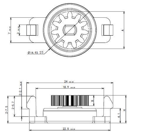 Rotary Damper Plastic Hydraulic Bidirectional Gear Rotary Damper Two Way Rotational Mini Damper