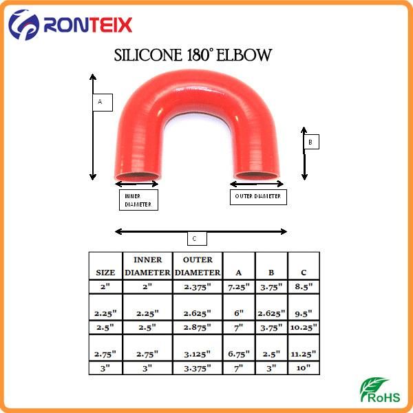 High Performance 180 Degree Elbow Rubber Tube