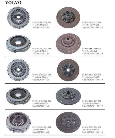 430wtz Truck Parts Clutch Disc for Man Clutch Plate Disk OE 1878086741