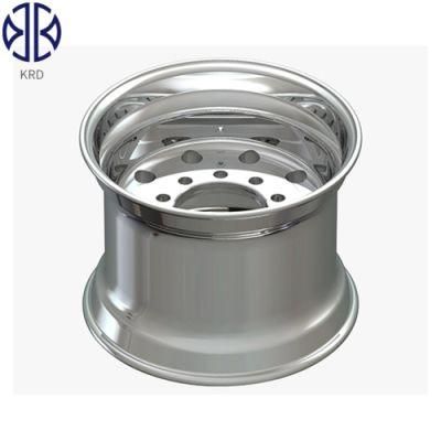 19.5X14 19.5&quot; Inch Polished Forged OEM Heavy Duty Truck Bus Trailer Aluminum Alloy Rims Wheels