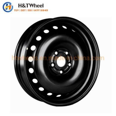 H&T Wheel 725601b-R14 17 Inch 17X4.0 PCD 5X112 Black or Silver Steel Spare Wheel Rim