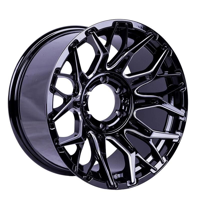 High Performance 17 18 Inch Alloy Wheel 5/6X114.3-139.7 Alloy Rim Black Rim for Car