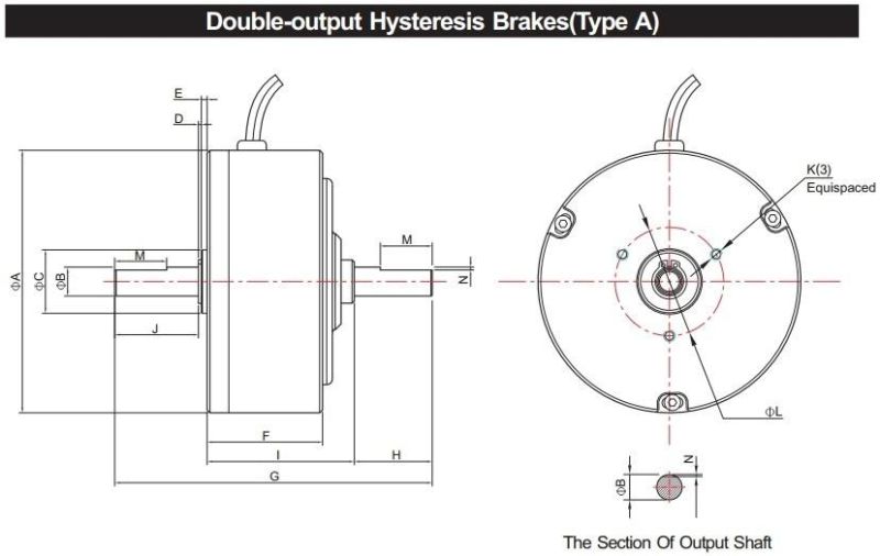 Long Lift Hb Standard Magnetic Hysteresis Brakes with High Speed Range
