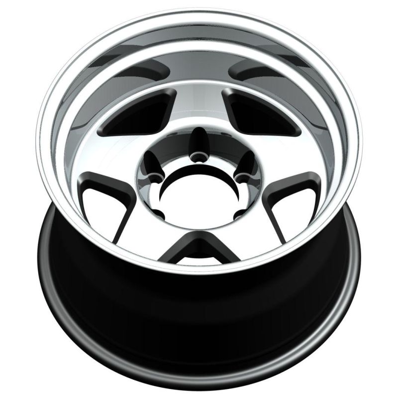 Alumilum Alloy Wheel Rims 16 Inch 6X139.7 -22et Black Machined Face Professional Manufacturer for Passenger Car Tire Wheel