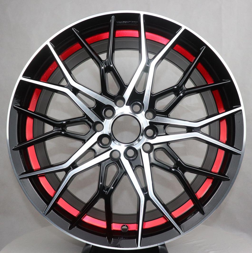 Popular Fancy Sport Aftermarket Sepcial Undercutting Red Line Design Alloy Wheel Car Rim