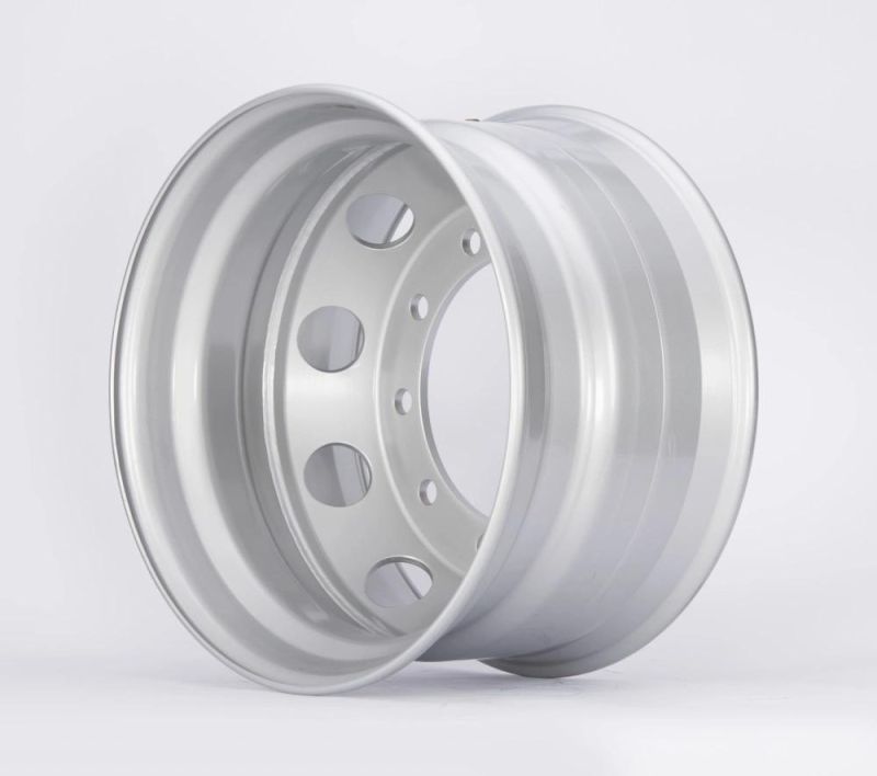 11.75X22.5 9.00 8.25 7.5 6.75 9.75 22.5" Polished Alloy Aluminum OEM Truck Dump Trailer High Quality Forged Wheel Rim