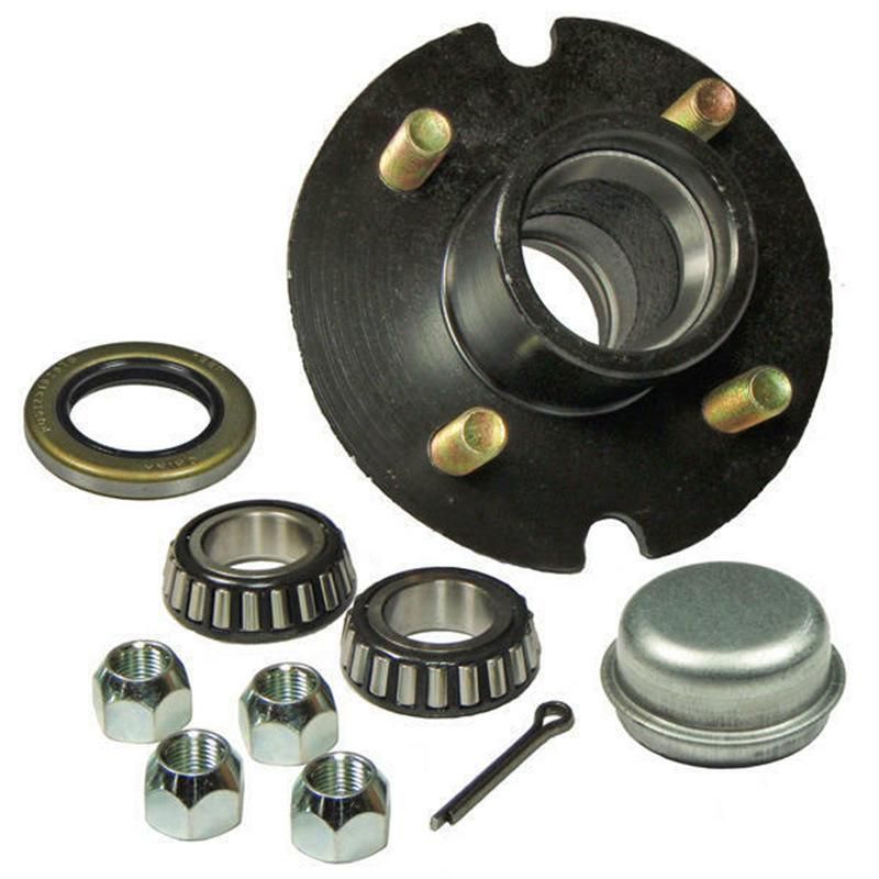 Trailer Hub 4 Stud 4" PCD with Bearing LM67048/10&LM11949/10
