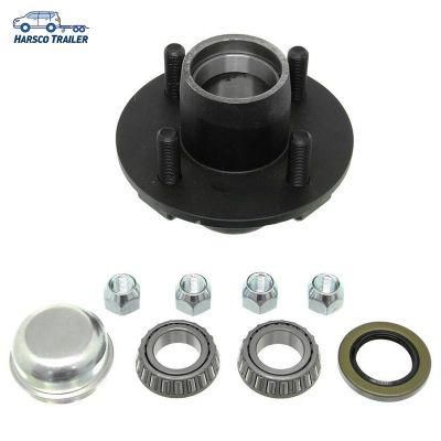 Trailer Hub 4 Stud 4&quot; PCD with Bearing LM67048/10&LM11949/10
