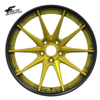 18-24 Inch Yellow Rims Forged Customized Design Alloy Wheels