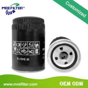 Spin-on Parts Manufacture Price Auto Oil Filter for Iveco Trucks Engine W940-18
