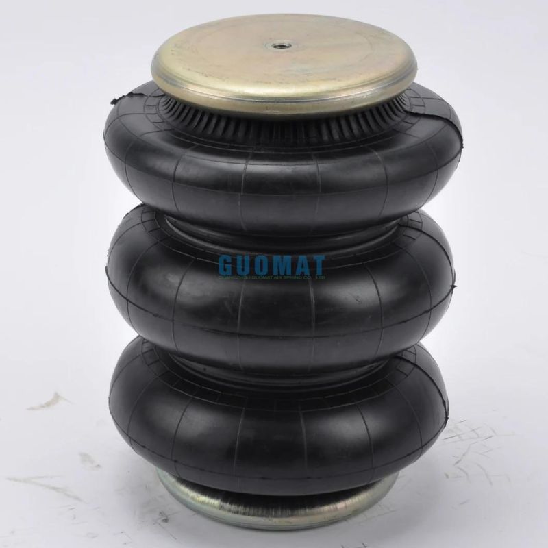 Triple Convoluted Air Bag Suspension Spring Bellow Gas 1/2NPT Air Inlet for Auto Parts Trailer