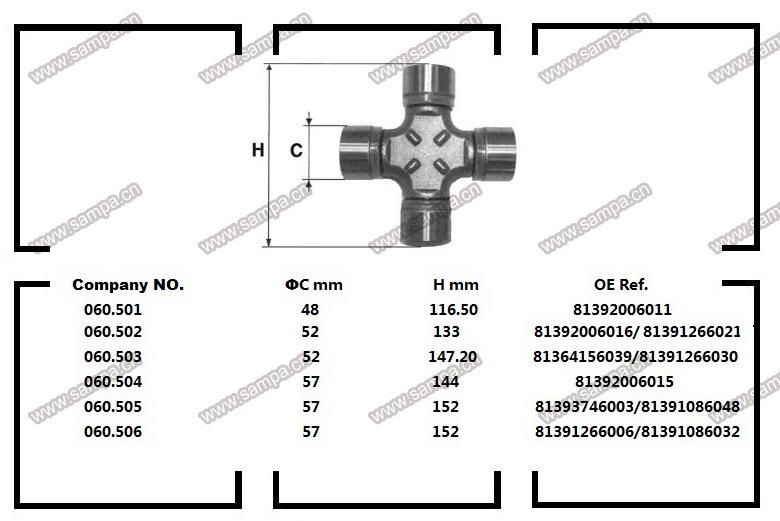 Man Truck Universal Joint for Kruisstukken Volvo Scania Man Benz Iveco Daf Reanult