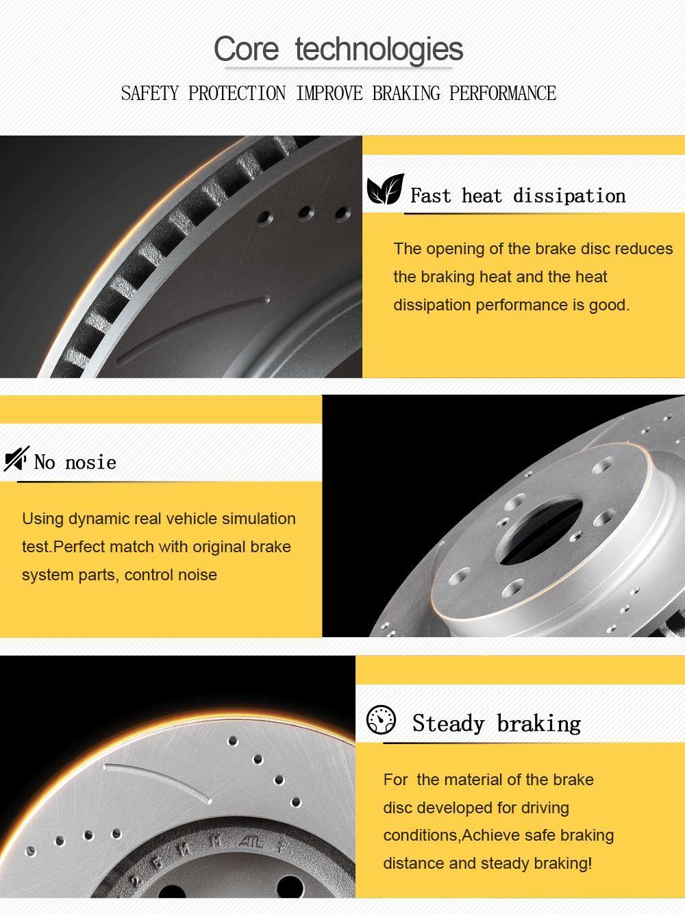 Customized Braking System Carbon Ceramic Metal Front and Rear Brake Disc/Brake Plate 40206-9X200 for Nissan