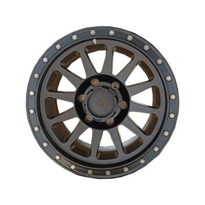 Matt Black Aftermarket 16*8.0 Inch SUV 139.7*6 Alloy Wheels Auto Spare Parts Wheel Rims
