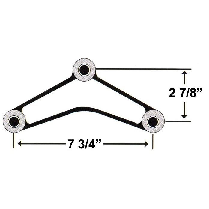 7 3/4" Centers - 2 7/8" Tall Painted Equalizer Bar