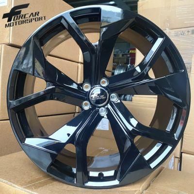 One-Piece Black Auto Parts Forged Car Alloy Wheel Rims for Audi