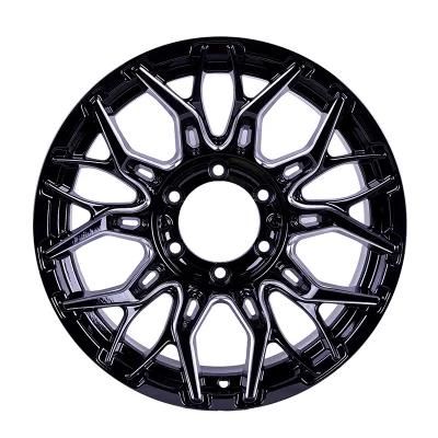 High Performance 17 18 Inch Alloy Wheel 5/6X114.3-139.7 Alloy Rim Black Rim for Car