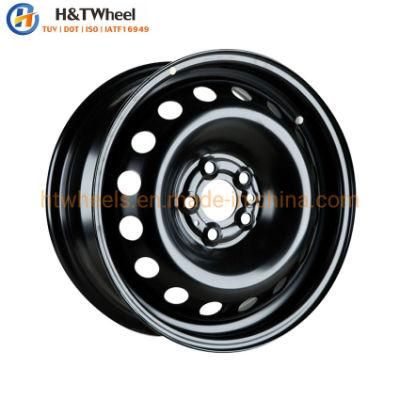 H&T Wheel 525101 15 Inch 15X4.0 PCD 5X98 Black Steel Spare Wheel