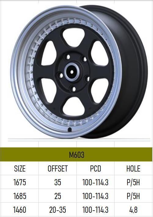 M603 Aluminium Alloy Car Wheel Rim Auto Aftermarket Wheel