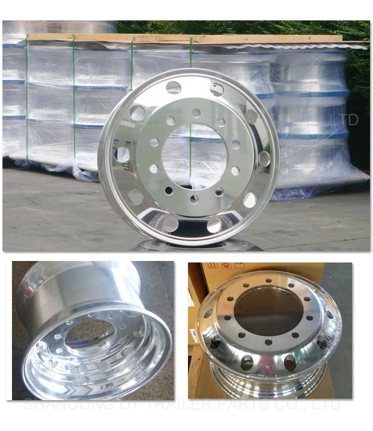 22.5′′ Aluminum Alloy Rims for Truck, Trailer and Bus