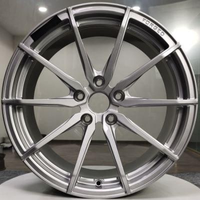 1 Piece Forged Aluminum Racing Rims Wheels for Customized with Hyper Silver Finish Color