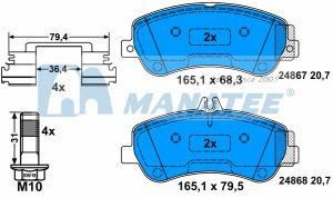 Front Disc Brake Pads for Mercedes Benz X204 (005 420 48 20)