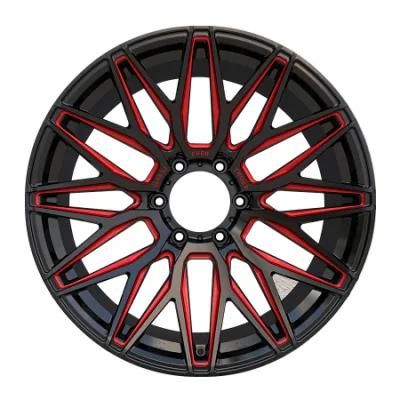 Alloy Am Pick-up Wheel Black Milled Window Red Clearcoat