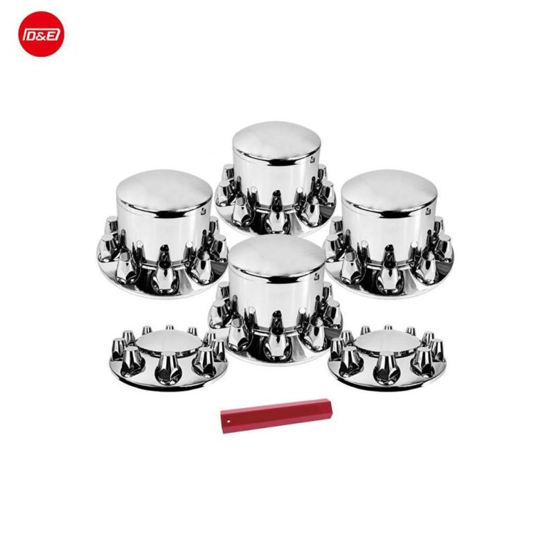 ABS Chrome Truck Axle Covers Kits Chrome Plastic Wheel Axle Covers for American Trucks 22.5′′ Size PCD 285.75mm