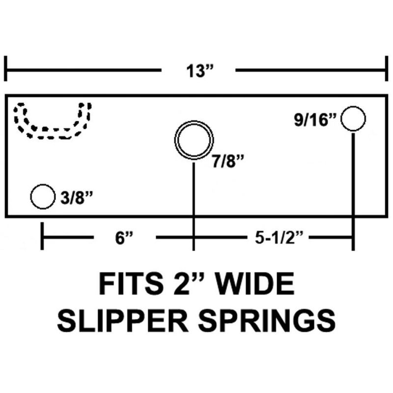 13" Overall Length Equalizer Bar for 2" Slipper Spring