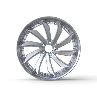 Am Big Size 22X10.5 Rear Rim Silver Chrome Stainless Steel Lip