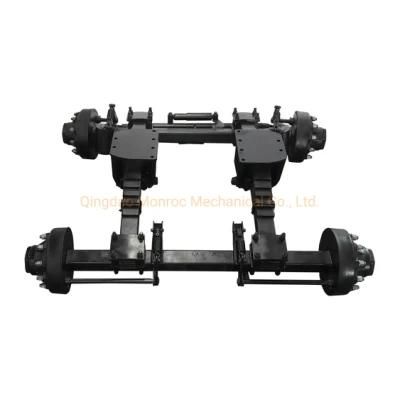 Agricultural Trailer Bogie Suspension with Steering Alxe 14T 80square\Leaf Spring