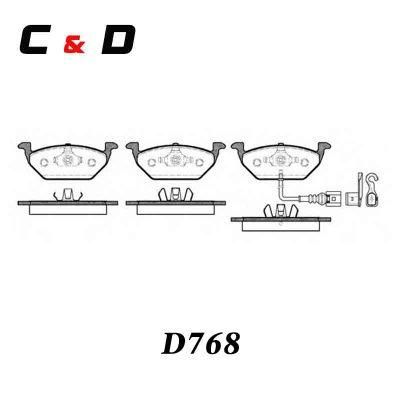 1j0698151A Front Alex Ceramic Brake Pads D768 for Volkswagen